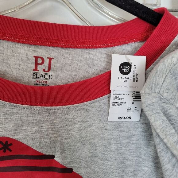 NEW 2 Pairs Glow in Dark Santa Adult Christmas Pajamas Unisex Children's Place - Picture 5 of 8